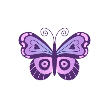 Glowing neon butterfly vector