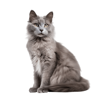 AI generated Napoleon Cat isolated on png background