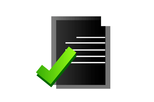 icon file document correct isolate on transparent background PNG file