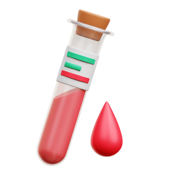 Blood Test 3d Icon Illustration png
