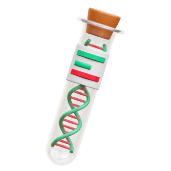 DNA Test 3d Icon Illustration png
