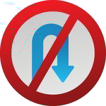 No Turn Vector Icon Design
