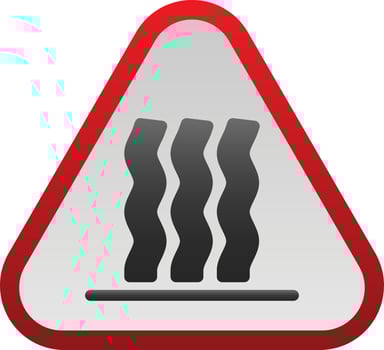 Hot Surface Vector Icon Design