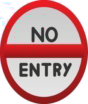No Entry Vector Icon Design