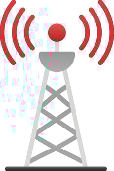 Radio tower Vector Icon Design