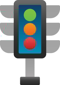 Traffic light Vector Icon Design