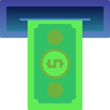 Cash withdrawal Vector Icon Design