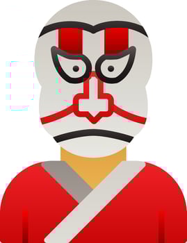 Kabuki Vector Icon Design