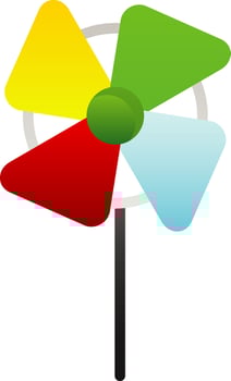 Pinwheel Vector Icon Design