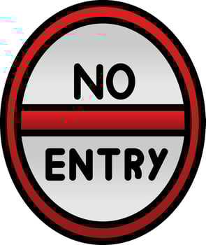 No Entry Vector Icon Design