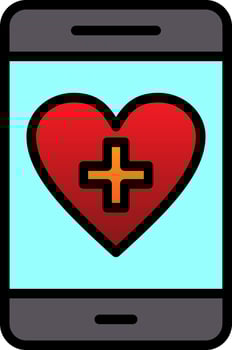 Health App Vector Icon Design