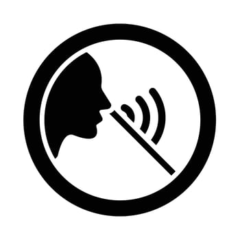 Silence Vector Glyph Icon For Personal And Commercial Use.