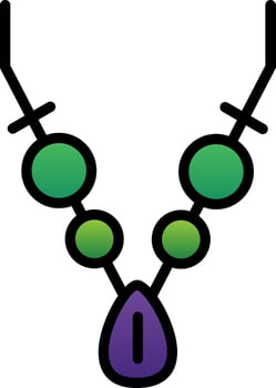 Necklace Vector Icon Design