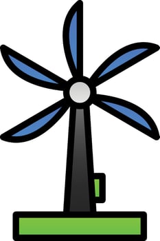 Wind energy Vector Icon Design