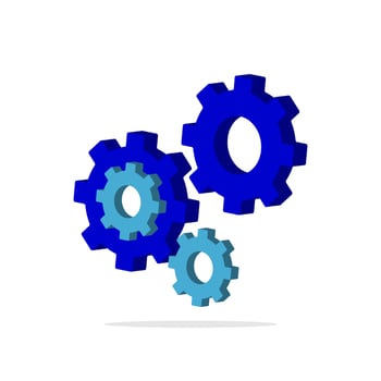 3D GEAR Illustration Graphic Free Vector Element