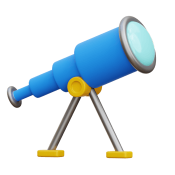 Telescope 3d icon Illustration png