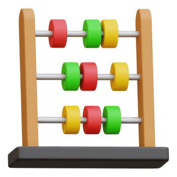 Abacus 3d icon Illustration png