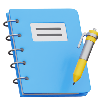 Notebook 3d icon Illustration png