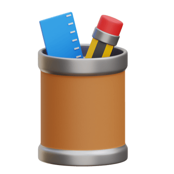 Pencil Holder 3d icon Illustration png