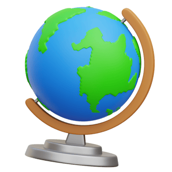 Globe 3d icon Illustration png