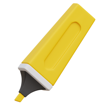 Hightlighter 3d icon Illustration png