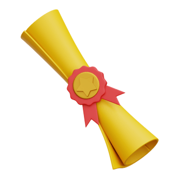Education Certificate 3d icon Illustration png