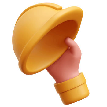 Hand With Helmet 3d Icon Illustrations png