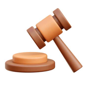 Law Hammer 3d Icon Illustrations png