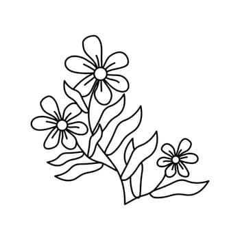 Flower Line Art Beauty Free Vector Element