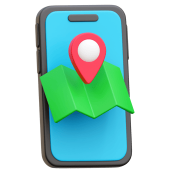 Online Map 3d Icon Illustrations png