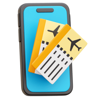 Online Ticket 3d Icon Illustrations png