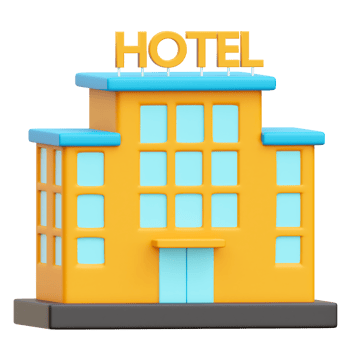 Hotel 3d Icon Illustrations png