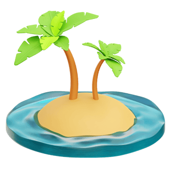 Palm Island 3d Icon Illustrations png