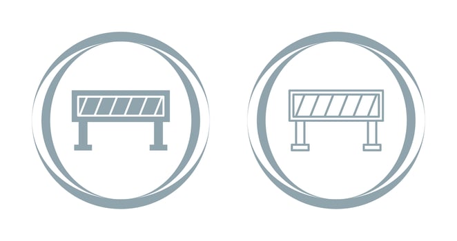 Road Barrier Vector Icon