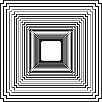 Visual of the Optical Illusion Created from Square Lines Composition, can use for Background, Decoration, Wallpaper, Tile, Carpet Pattern, Modern Motifs, Contemporary Ornate, or Graphic Design Element vector