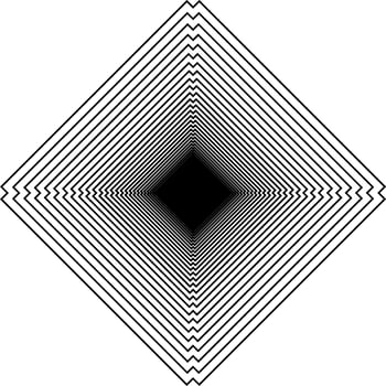 Visual of the Optical Illusion Created from Square Lines Composition, can use for Background, Decoration, Wallpaper, Tile, Carpet Pattern, Modern Motifs, Contemporary Ornate, or Graphic Design Element vector