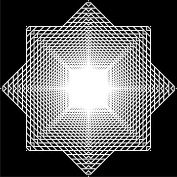 Visual of the Optical Illusion Created from Square Lines Composition, can use for Background, Decoration, Wallpaper, Tile, Carpet Pattern, Modern Motifs, Contemporary Ornate, or Graphic Design Element vector