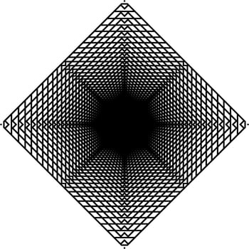 Visual of the Optical Illusion Created from Square Lines Composition, can use for Background, Decoration, Wallpaper, Tile, Carpet Pattern, Modern Motifs, Contemporary Ornate, or Graphic Design Element vector