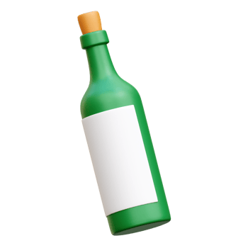 Wine Bottle 3d Icon Illustrations png