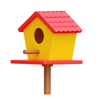 Bird House 3d Icon Illustrations png