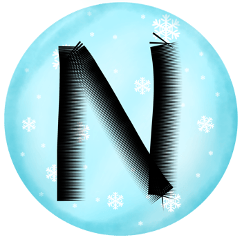 alphabet with blue snow png
