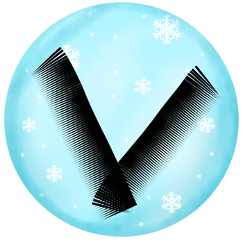 alphabet with blue snow png