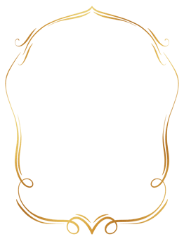 Gold frame luxury Line png
