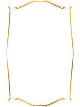 Gold frame luxury Line png