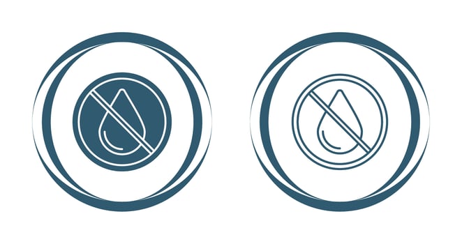 No Water Vector Icon