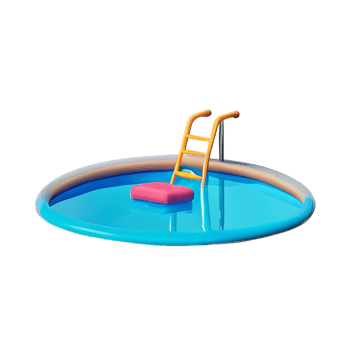 pool 3d rendering icon illustration png