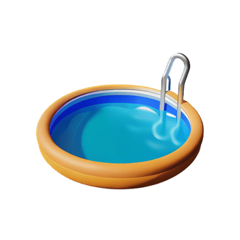 pool 3d rendering icon illustration png