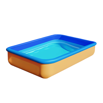 pool 3d rendering icon illustration png