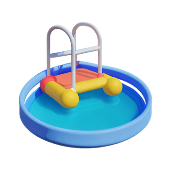 pool 3d rendering icon illustration png