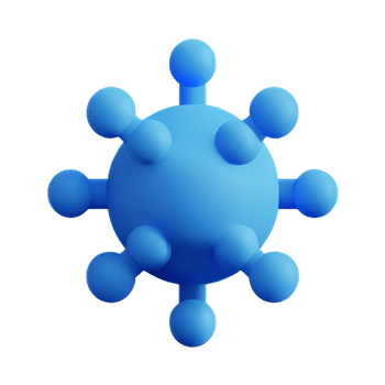 virus 3d rendering icon illustration png